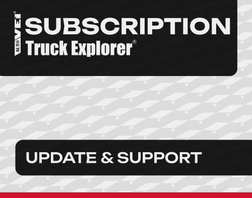 Update/support subscription - Truck Explorer V8 kits